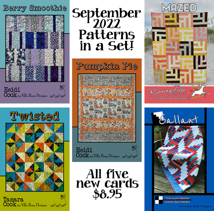 Tabula Rosa Patterns NEW September 2022 Villa Rosa Designs Rose Card Quilt Patterns and ...